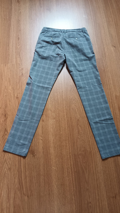 Pantalon chino slim à carreaux