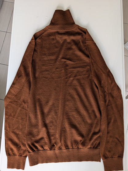 Col roulé merinos marron