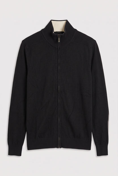 Pull zippé noir