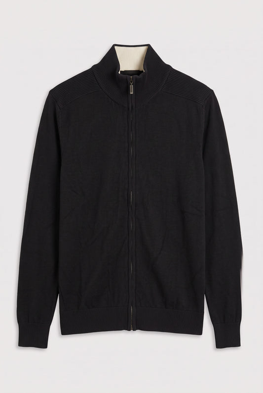 Pull zippé noir