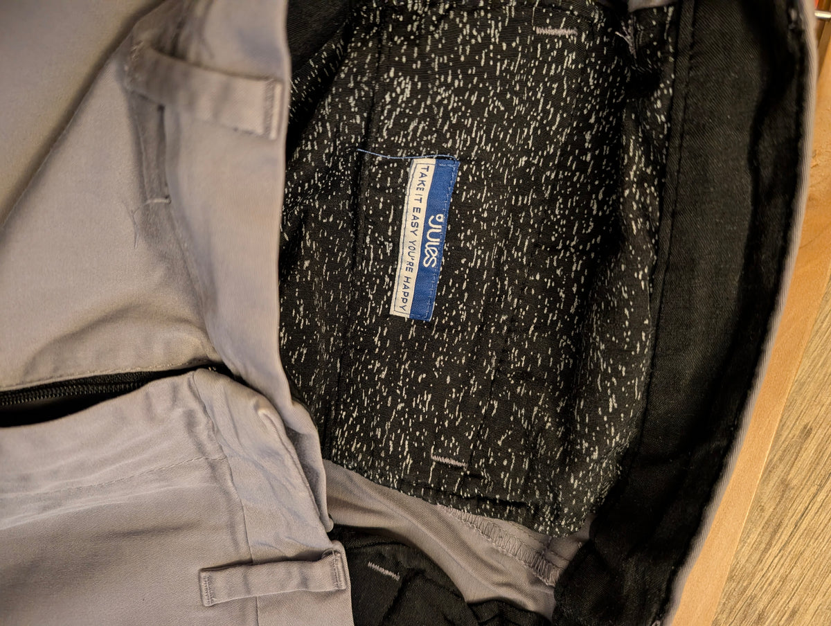Chino slim satin
