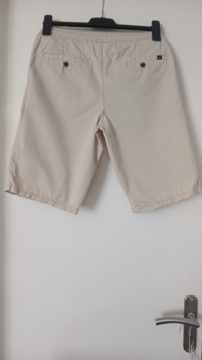 Bermuda chino uni taille élastiquée