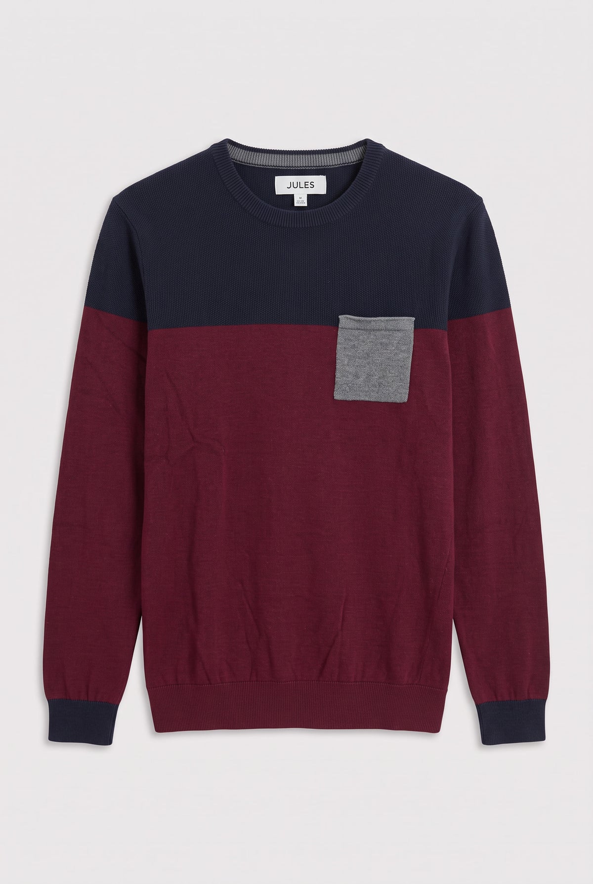 Pull esprit colorblock à poche