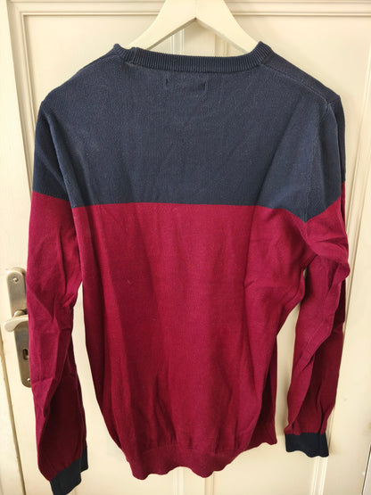 Pull esprit colorblock à poche