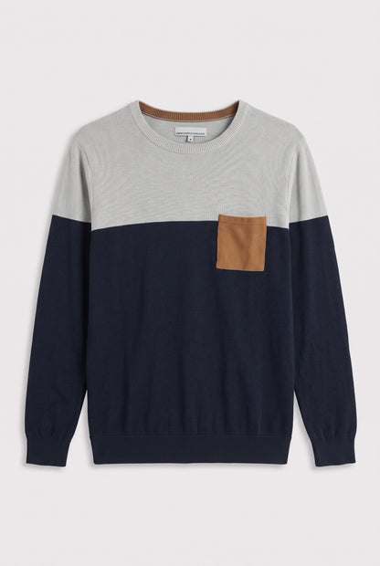 Pull esprit colorblock à poche