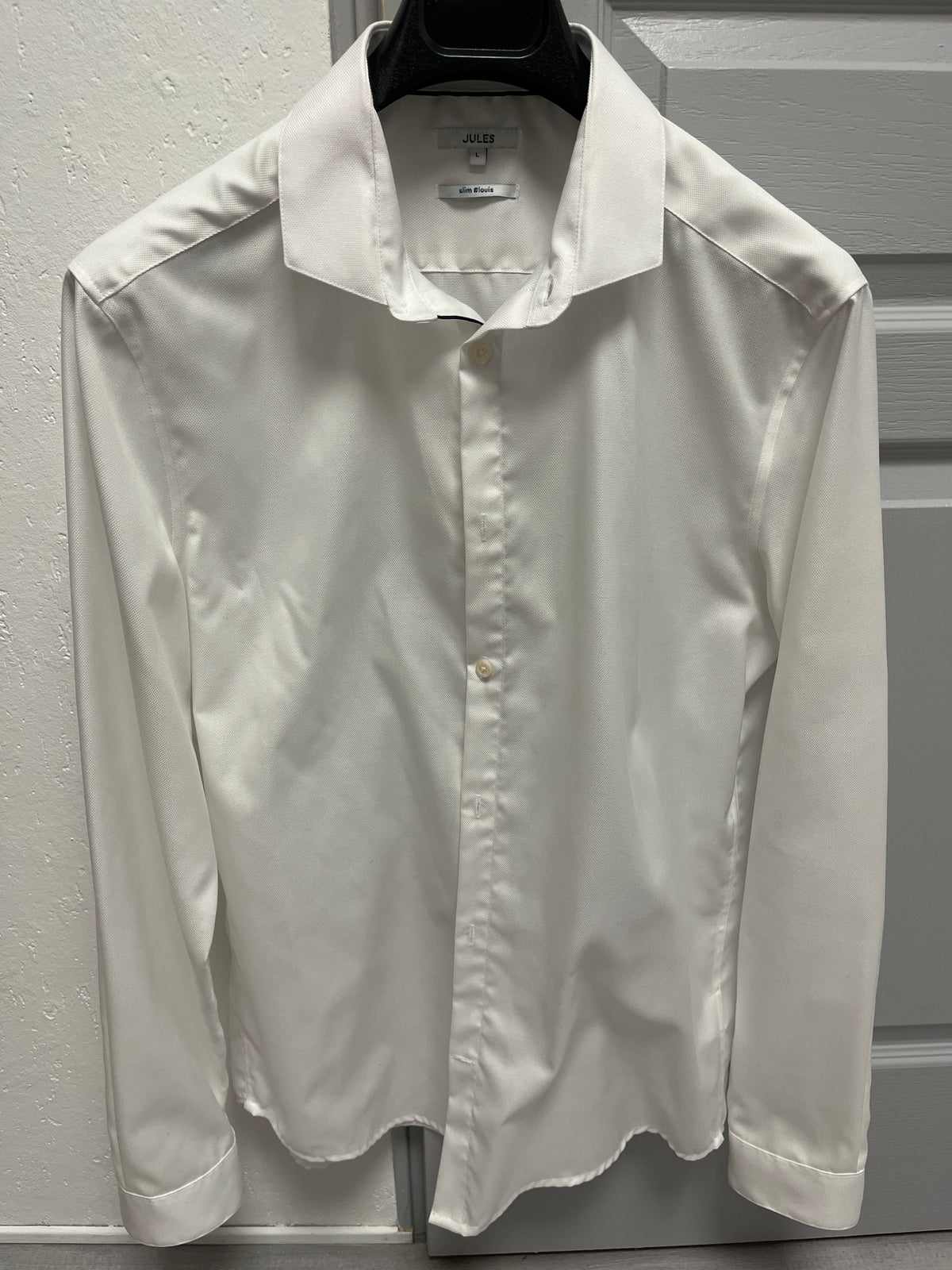Chemise slim sans repassage unie coton