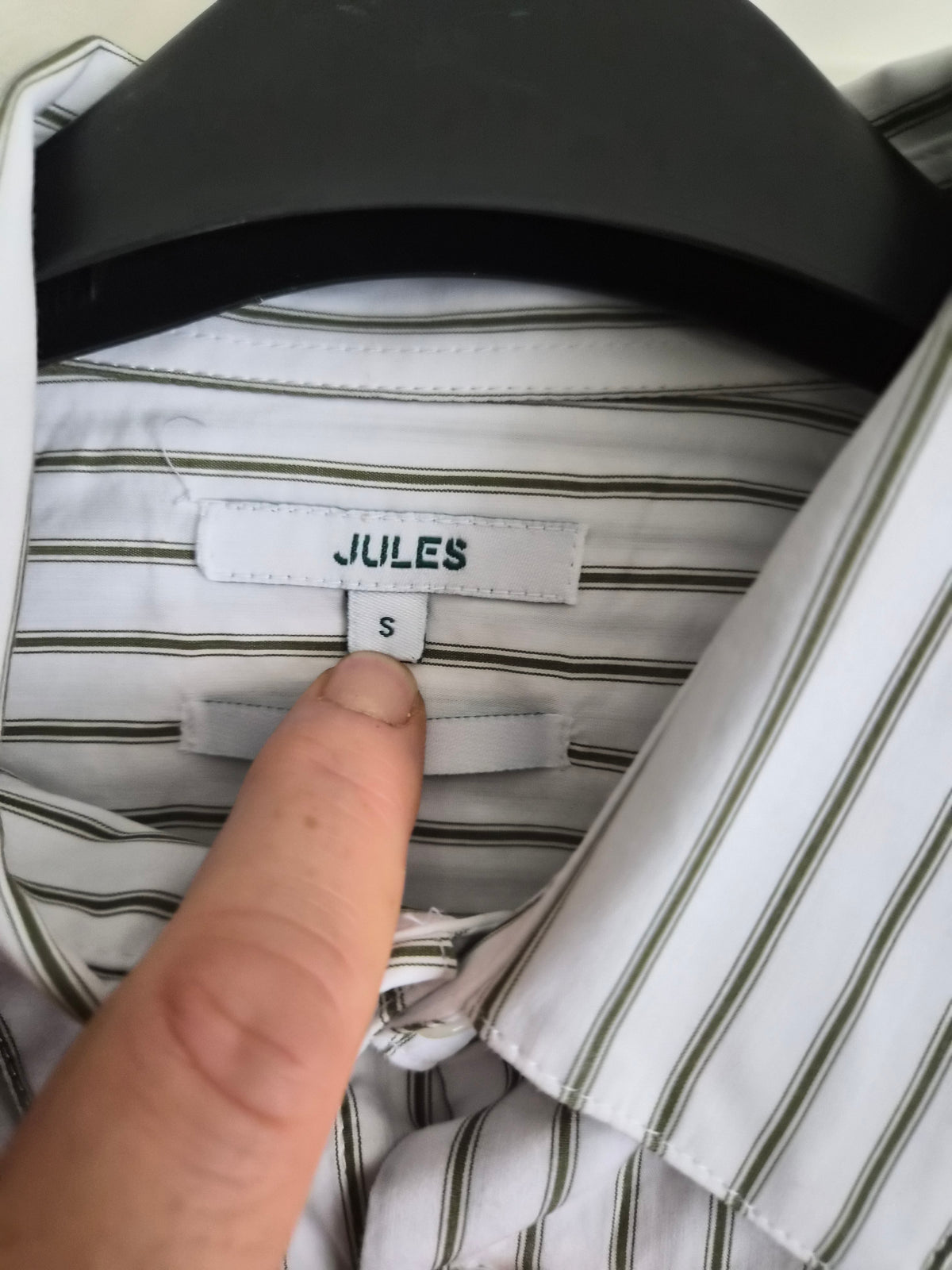 Chemise a rayure verte