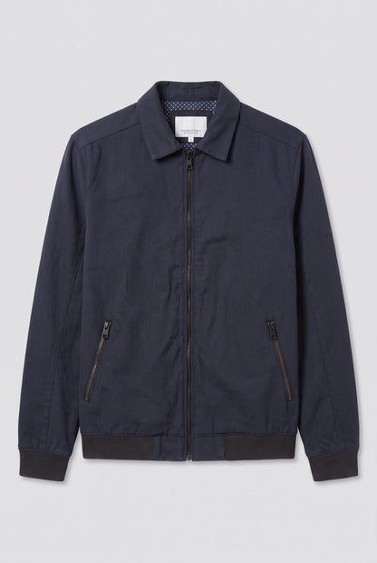 Blouson col chemise micro carreaux
