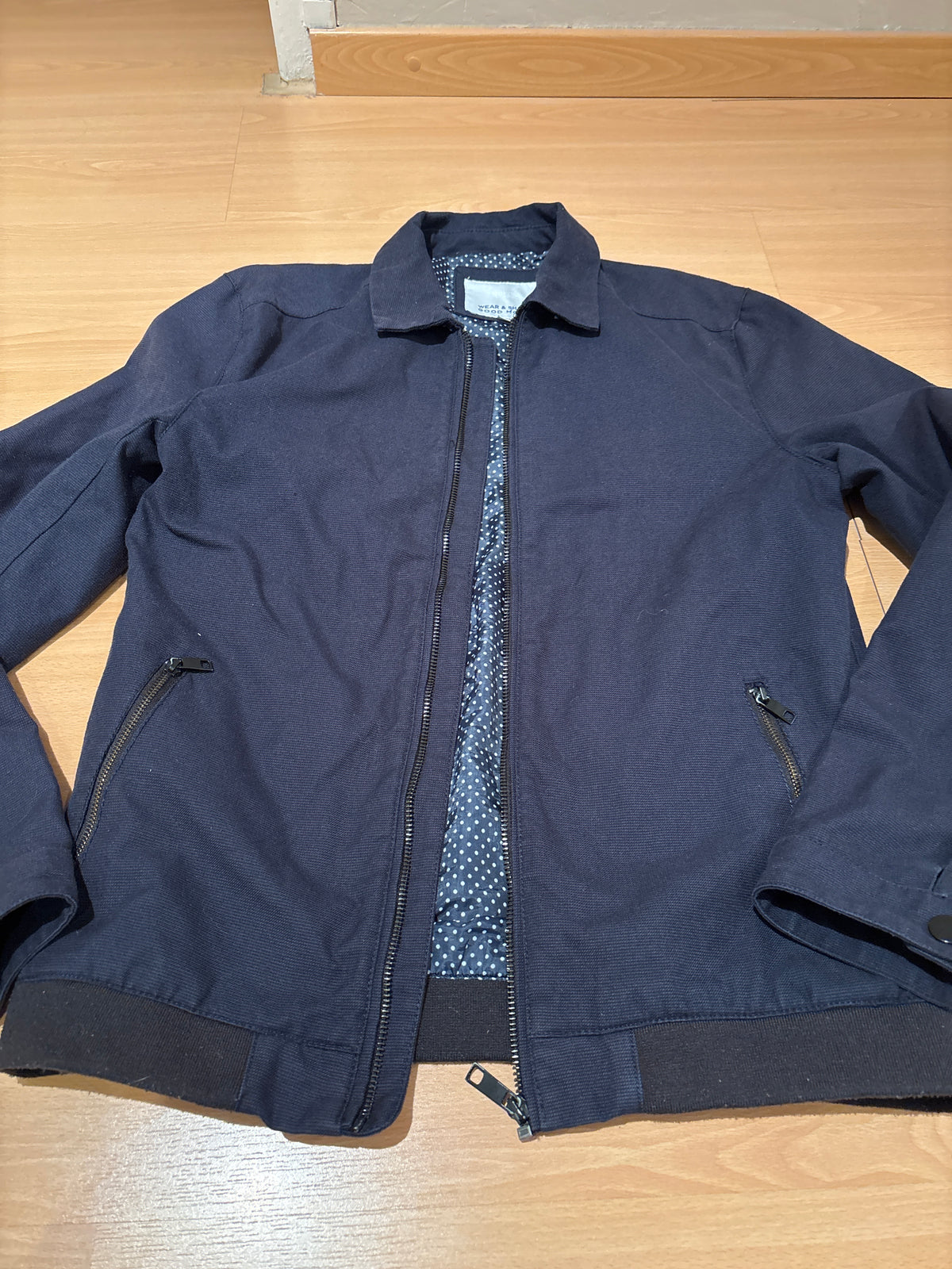 Blouson col chemise micro carreaux