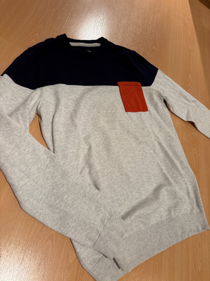 Pull jersey colorblock poche