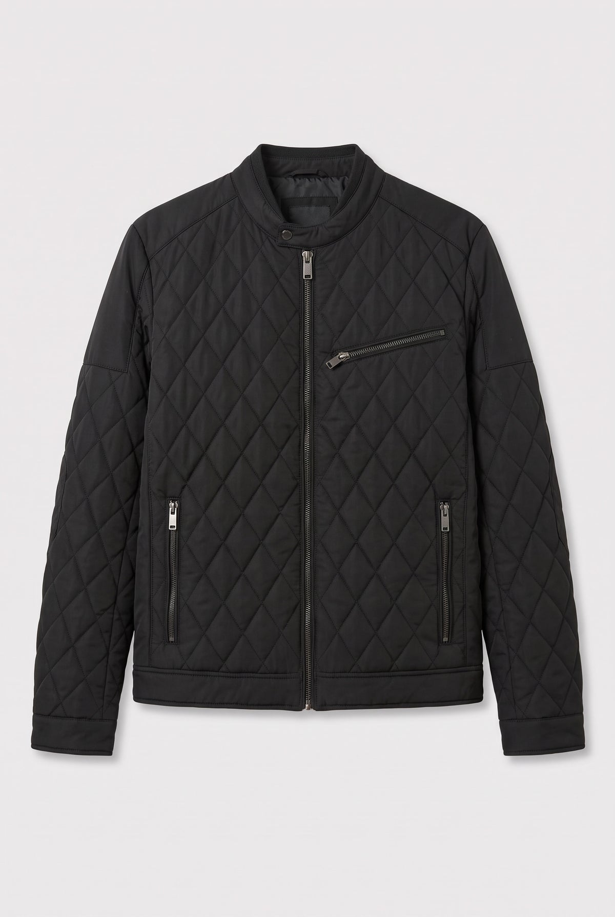 Blouson col montant type biker