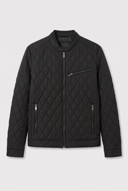 Blouson col montant type biker