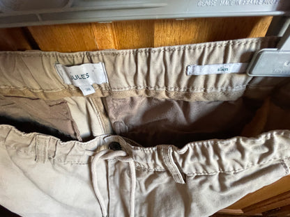 Pantalon chino bas et taille élastiqués