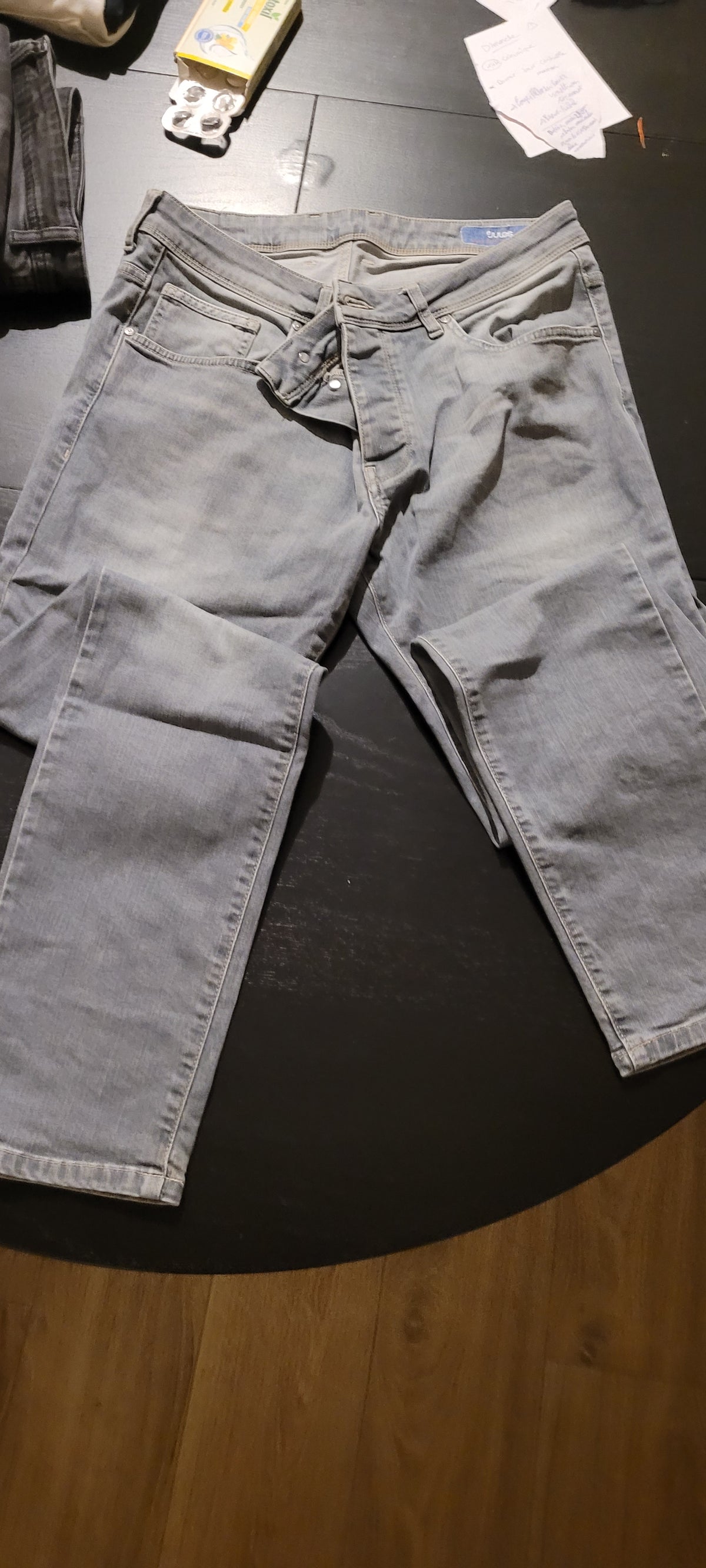 Jean straight gris 4 longueurs