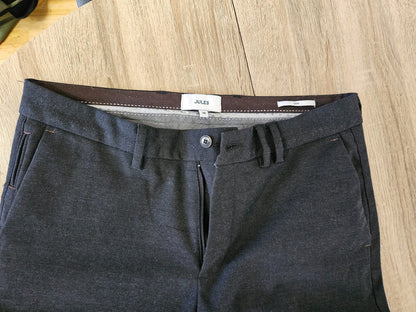 Pantalon chino slim fantaisie intérieur gratté