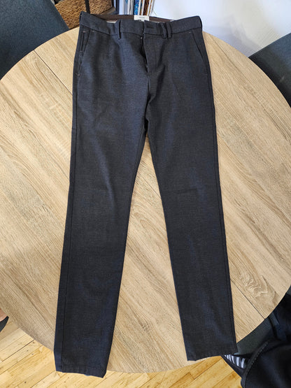 Pantalon chino slim fantaisie intérieur gratté