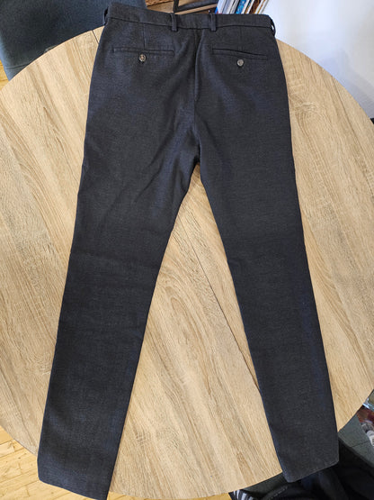 Pantalon chino slim fantaisie intérieur gratté