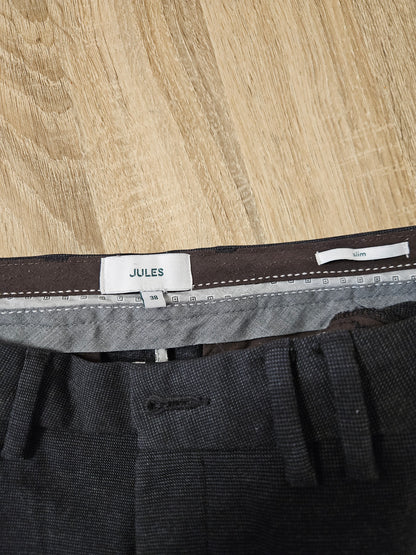 Pantalon chino slim fantaisie intérieur gratté