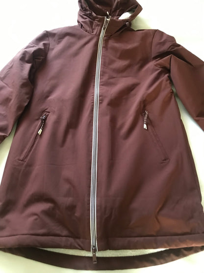 Parka longue à capuche doublée en sherpa, taille S