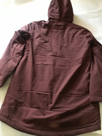 Parka longue à capuche doublée en sherpa, taille S