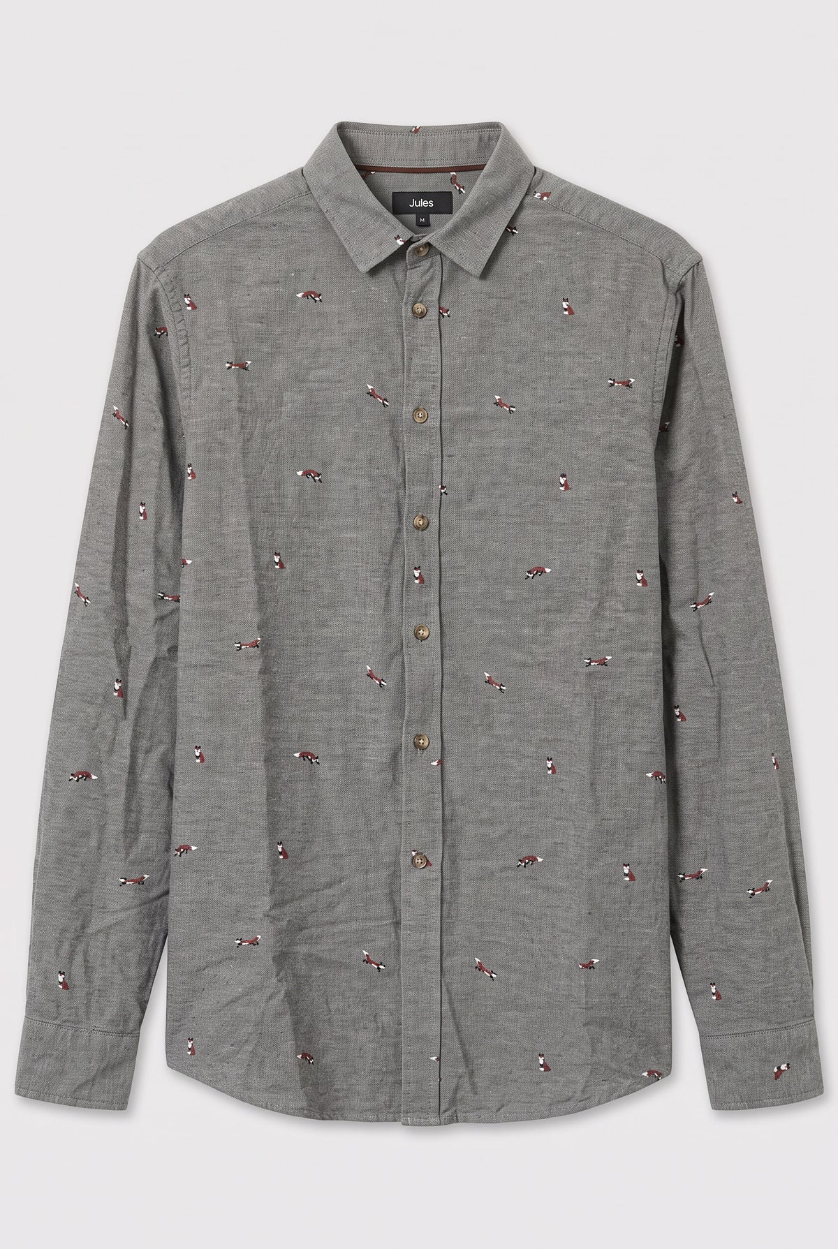 Chemise regular motifs renards