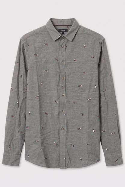 Chemise regular motifs renards