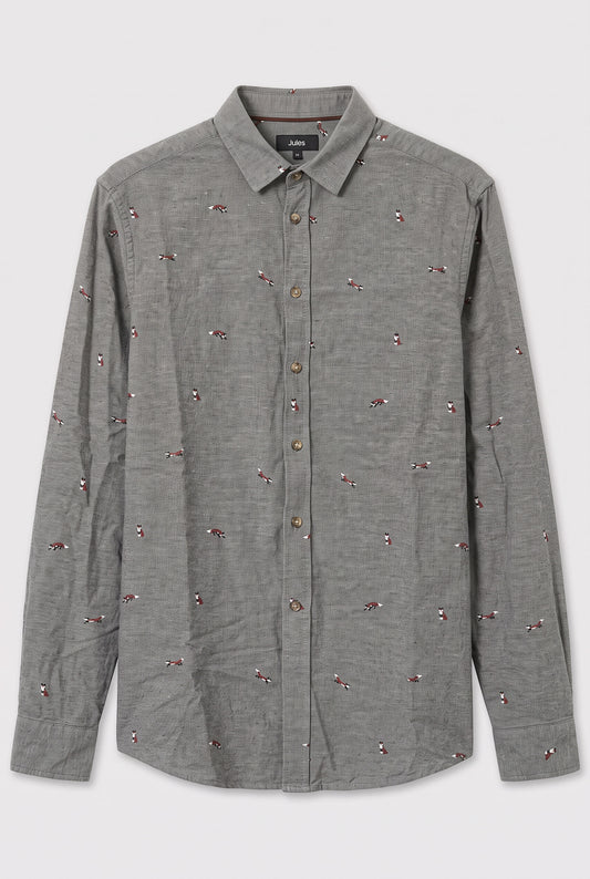 Chemise regular motifs renards