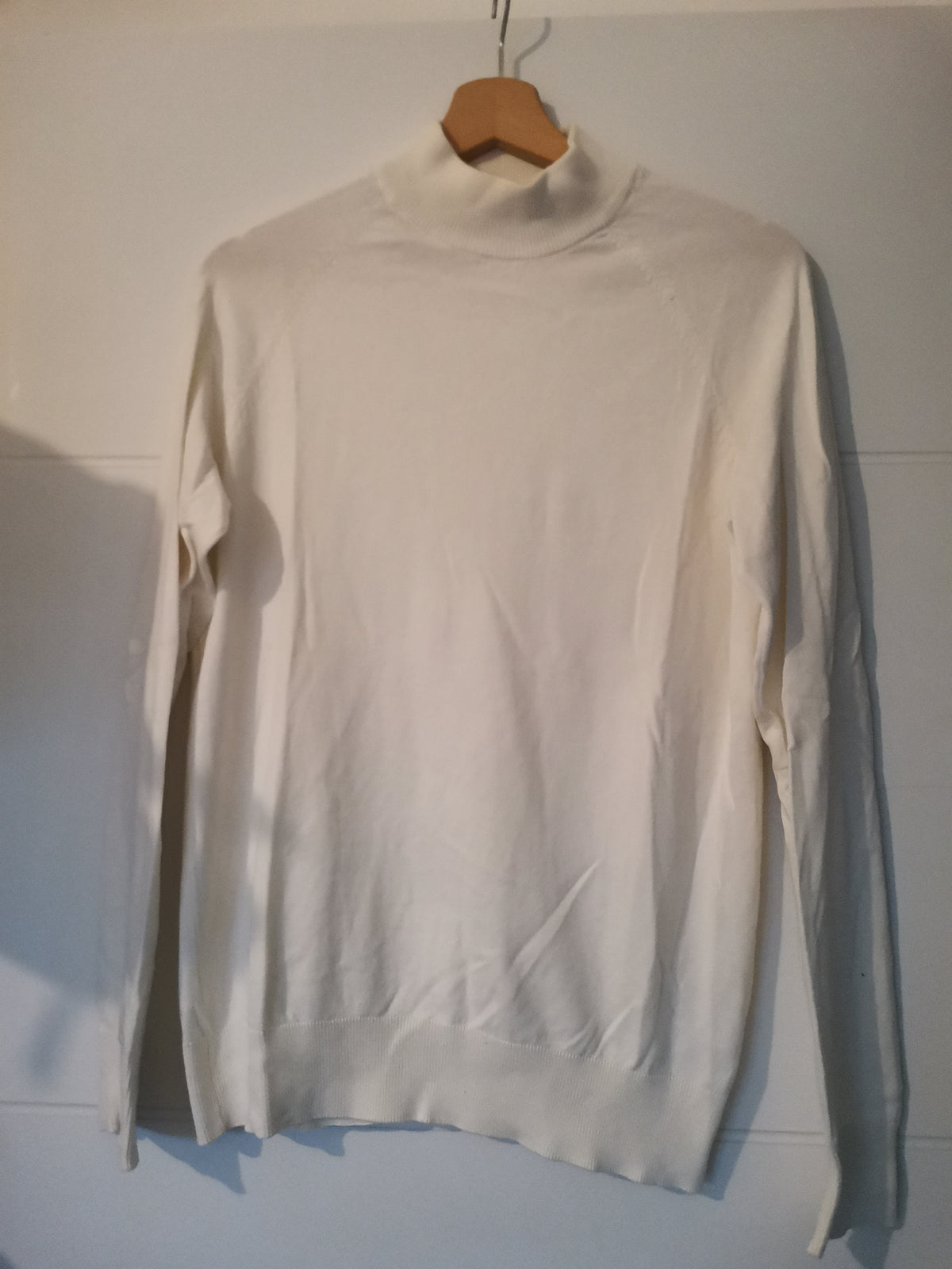 Pull col cheminée uni