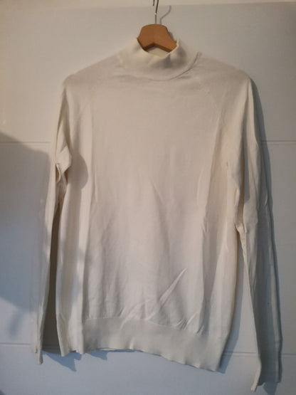 Pull col cheminée uni