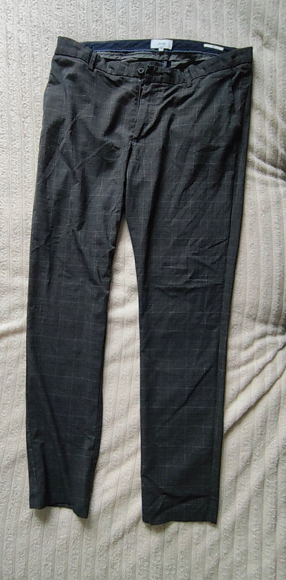 Pantalon slim chino à carreaux prince de Galles