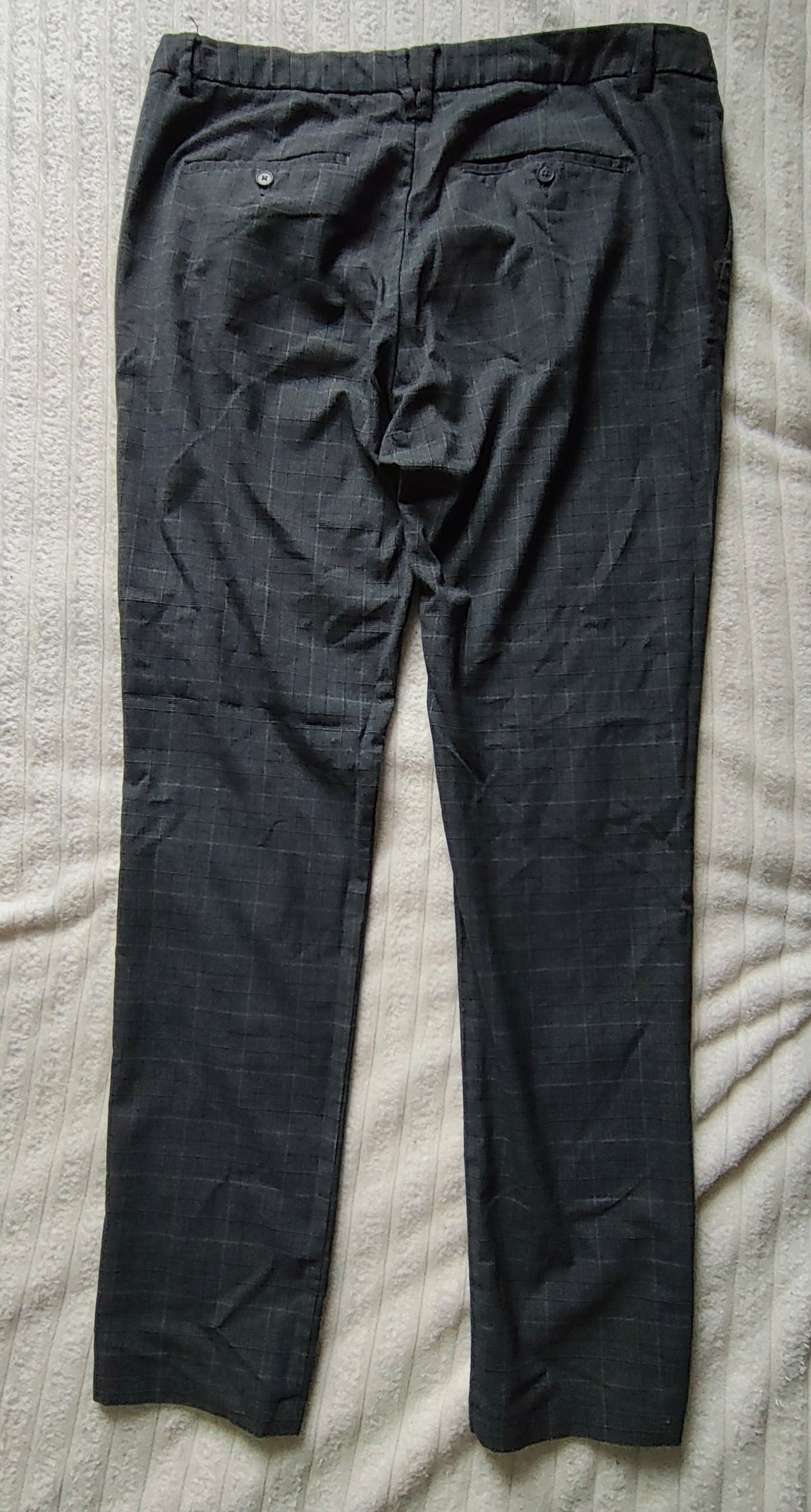 Pantalon slim chino à carreaux prince de Galles