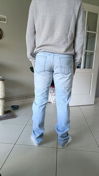 Jean straight 3 longueurs en coton recyclé