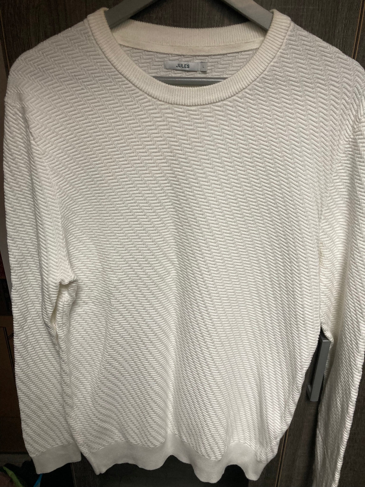 Pull à col rond texturé