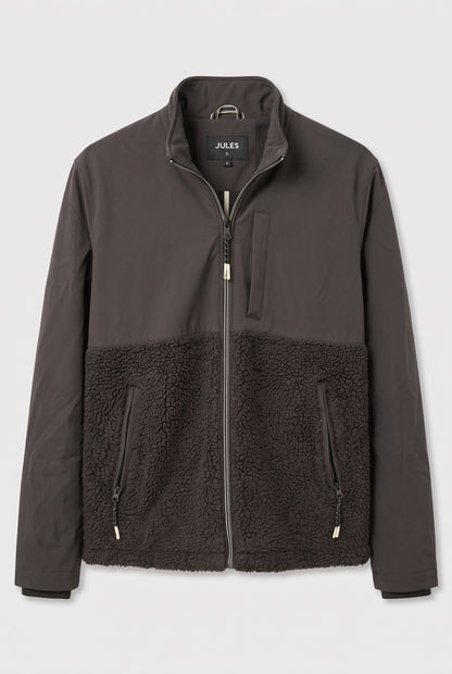Veste Jules à capuche avec empiècements effet mouton – Taille S