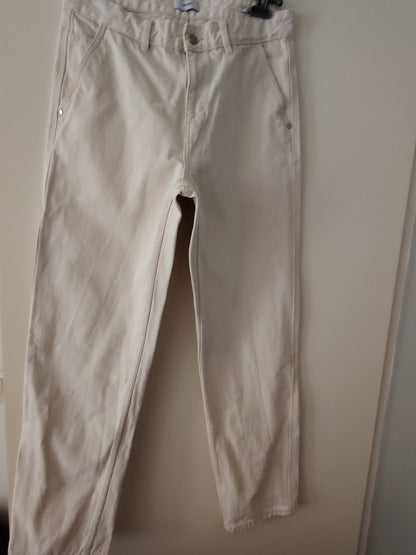 Jean loose blanc cassé taille 40 (W30 L34)