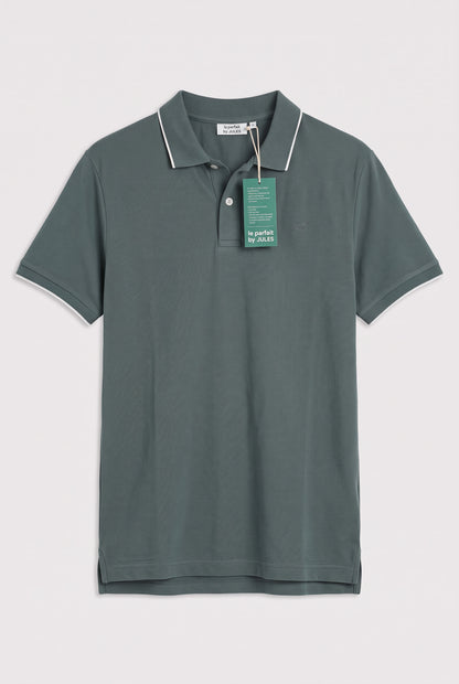 Polo manches courtes uni 'le parfait by JULES' - Vert d'eau