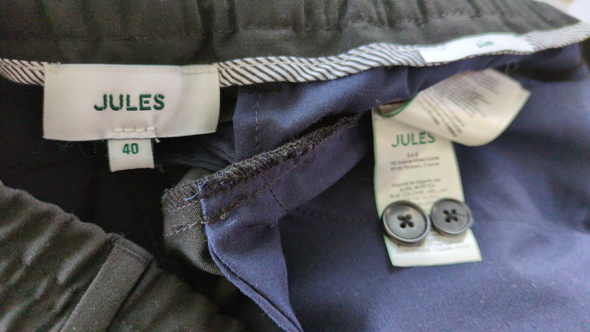 Pantalon slim chino taille élastiquée