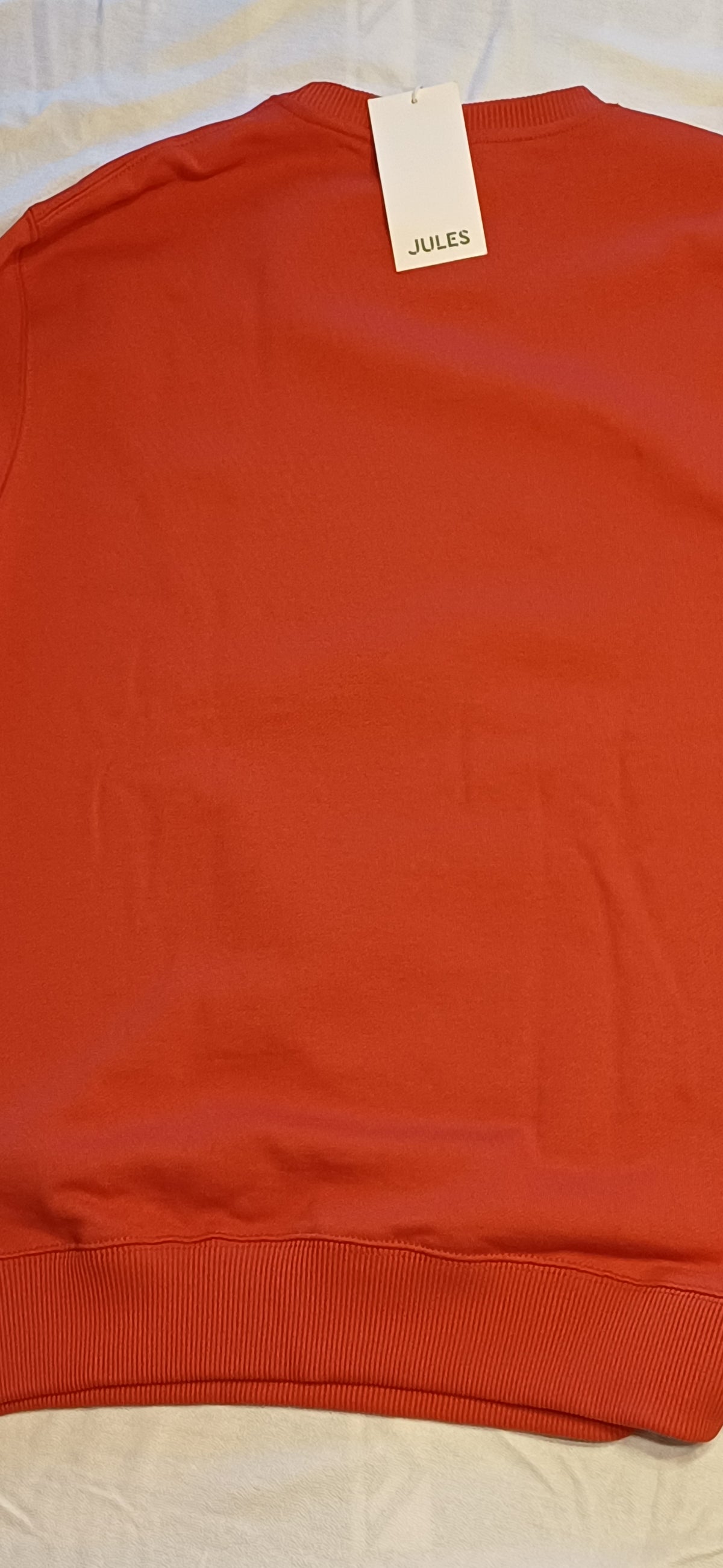 Sweat col rond molleton uni rouge Taille M