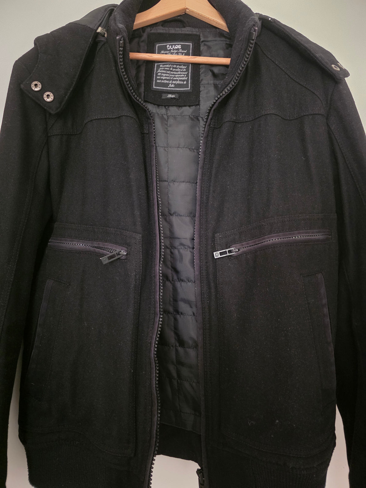 Blouson noir taille L