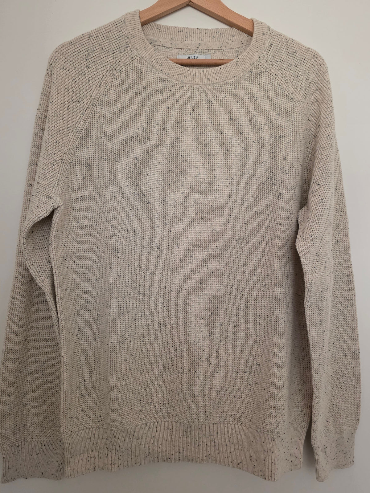Pull gaufré à col rond