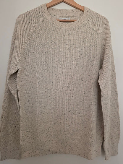 Pull gaufré à col rond