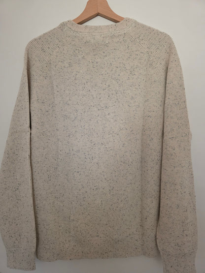 Pull gaufré à col rond