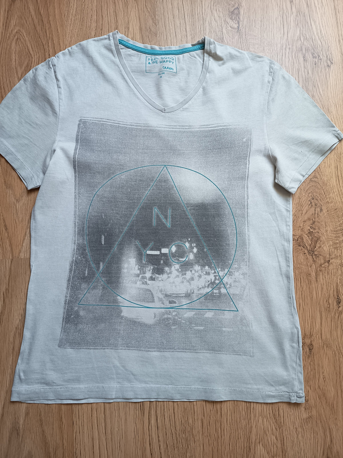 Tee shirt imprimé gris - taille M