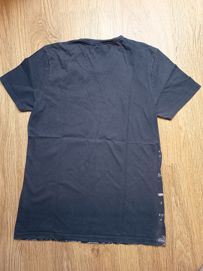 Tee shirt rayé imprimé fleurs