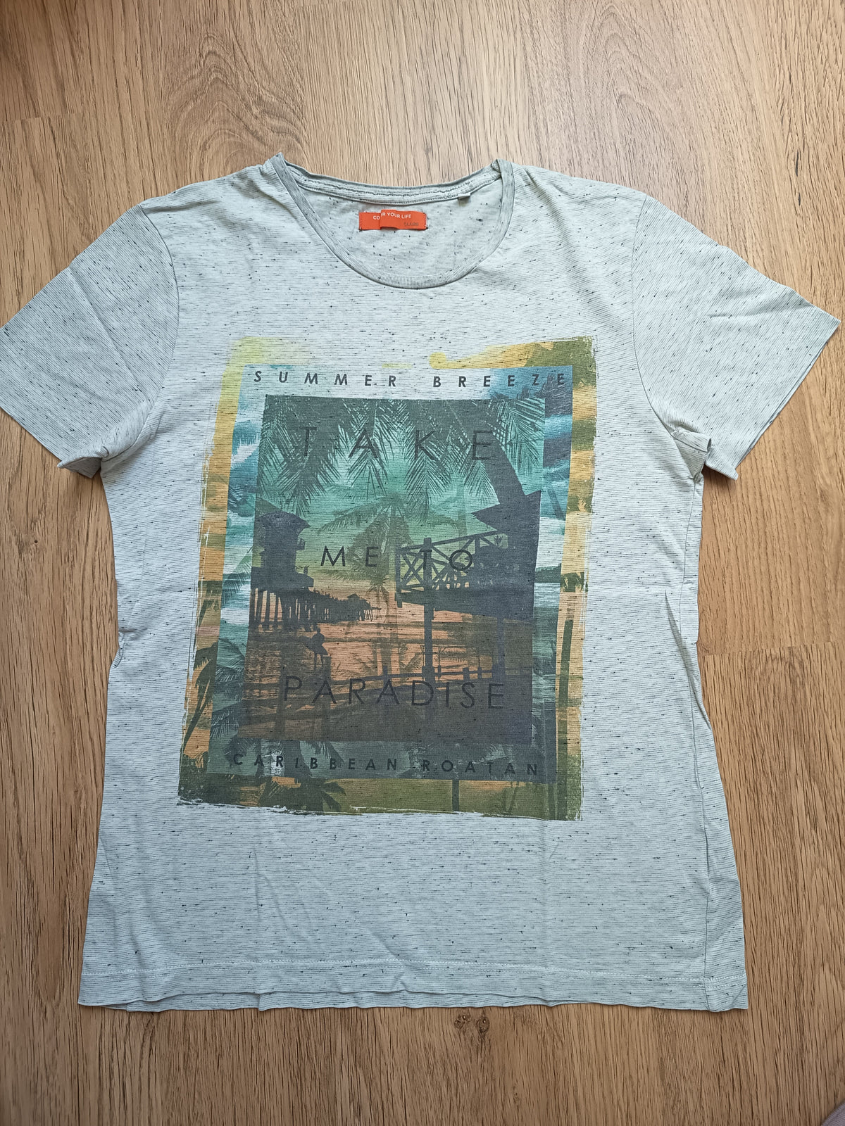 Tee shirt imprimé gris