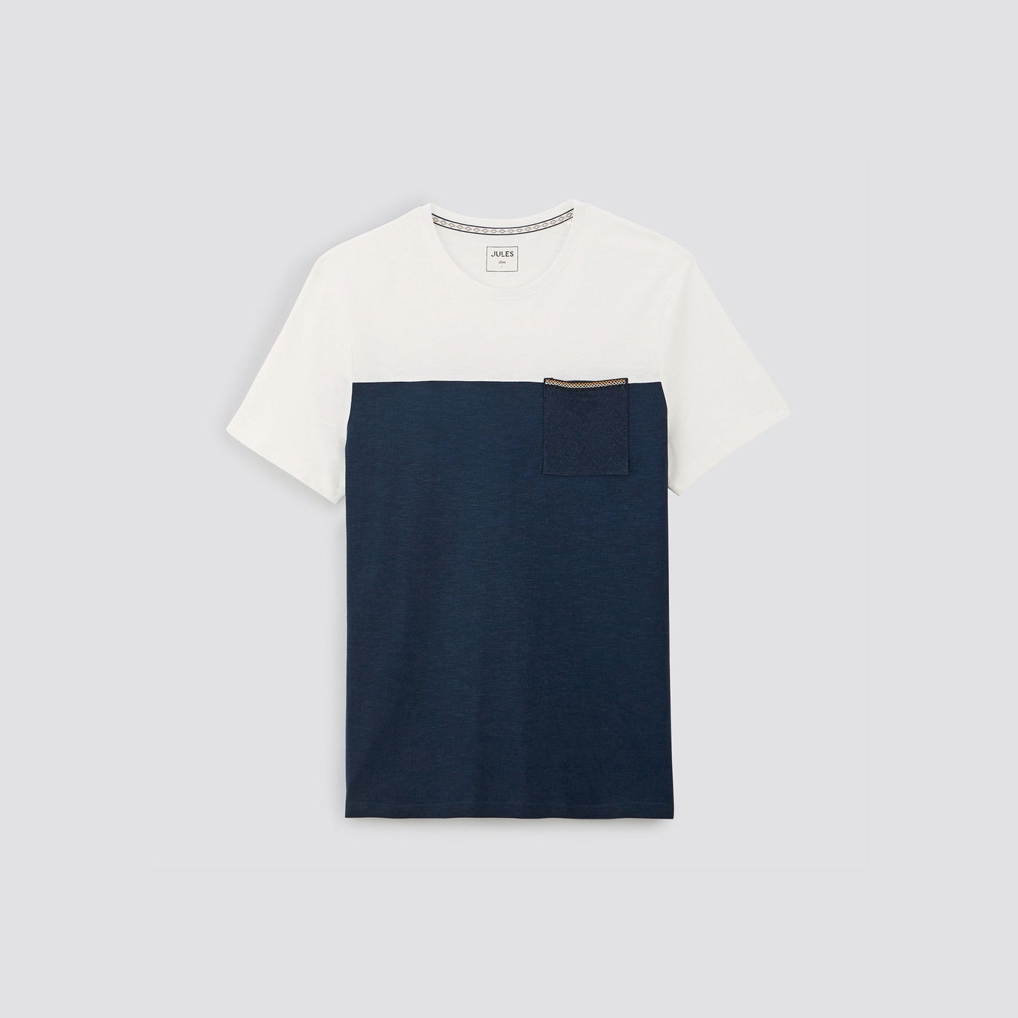 Tee shirt colorblock poche imprimé