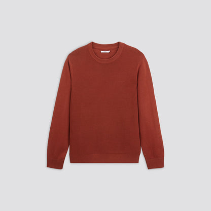Pull à col rond texturé