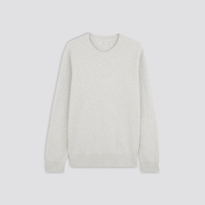 Pull col rond coton point fantaisie