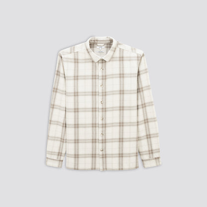 Chemise regular à carreaux coton recyclé