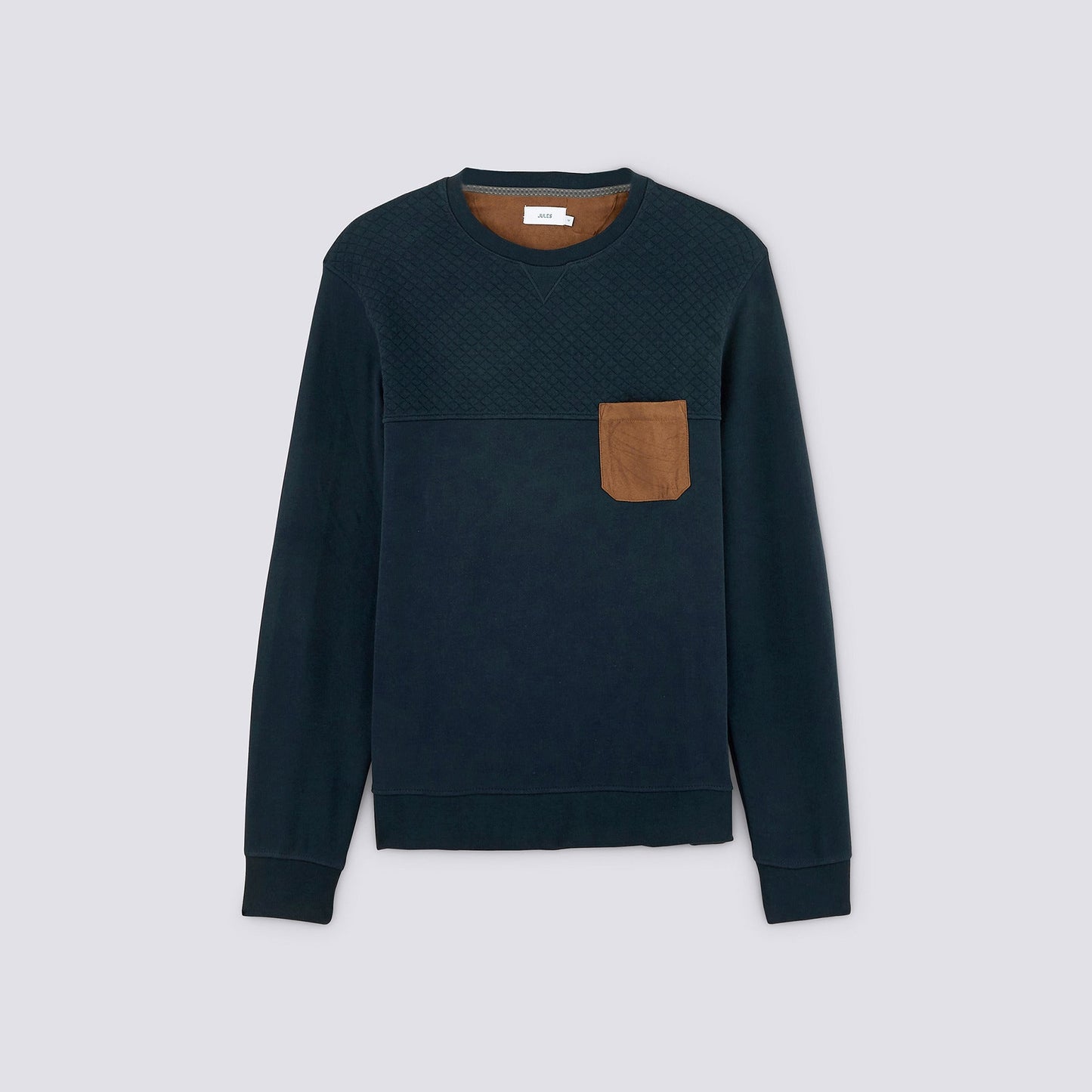 Sweat col rond  avec patchs